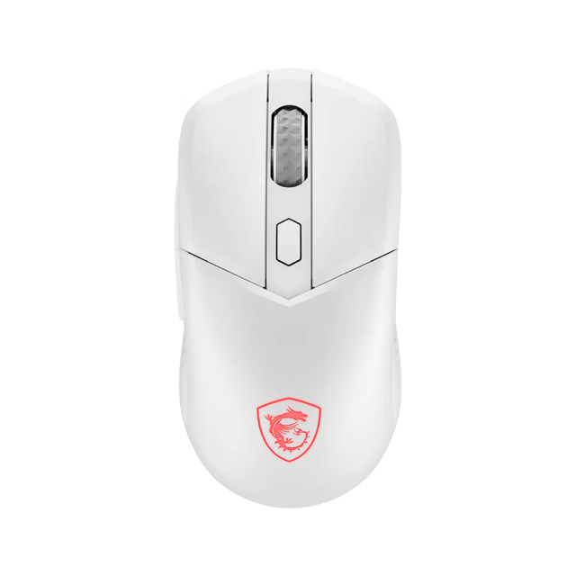Mouse Gamer Inalámbrico MSI VERSA 300 WIRELESS WHITE | Hasta 50 Horas de Batería Recargable | 400 a 8000 DPI | Sensor Óptico PixArt PAW3104DB | 60 g | 6 Botones | 2.4GHz / Bluetooth 5.3 / Cable USB-A | RGB LED | Blanco | VERSA 300 W WHITE GAMING MOUSE
