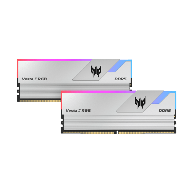 Kit Memoria RAM Acer PREDATOR Vesta II de 64GB (2 x 32GB) | DDR5 | 6000MHz | CL38 | Color Plata | BL.9BWWR.382