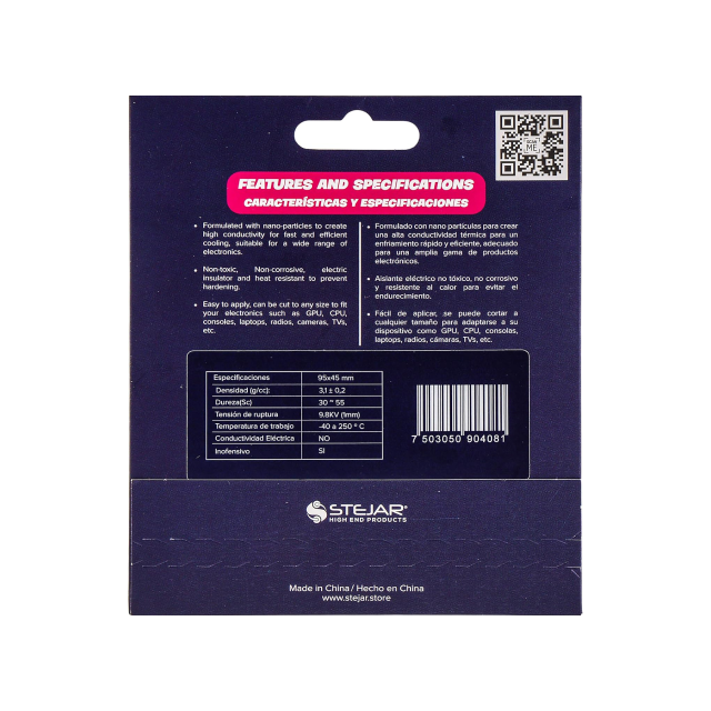 Thermal Pad Stejar | 95x45x0.5mm | 12.8 W/MK | Alto Rendimiento | VP-WVR-DF-95-45-05