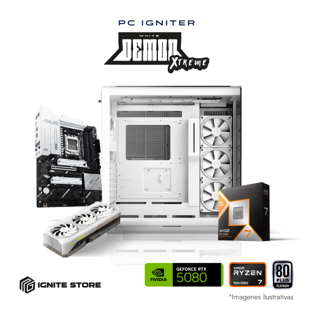 PC IGNITER White Demon Xtreme - R7 9800X3D + 5080 SOLID