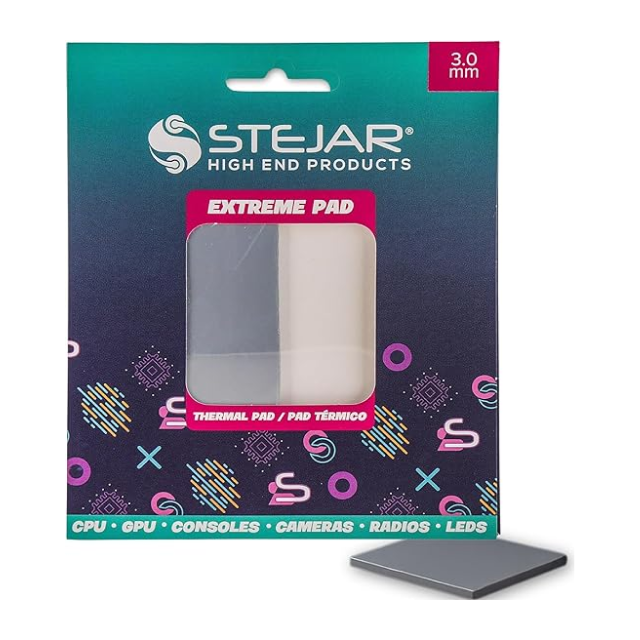 Thermal Pad STEJAR Extreme Pad | Alto Rendimiento | -40°C a 250°C | 95 x 45 x 3 mm | WVR-DF-95-45-30