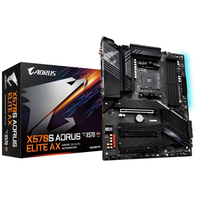 TARJETA MADRE GIGABYTE X570S AORUS ELITE AX - AM4 DDR4 WIFI - X570S AORUS ELITE AX