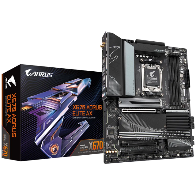 TARJETA MADRE GIGABYTE X670 AORUS ELITE AX - AM5 DDR5 WIFI 6 Y BLUETOOTH 5.2 - X670 AORUS ELITE AX