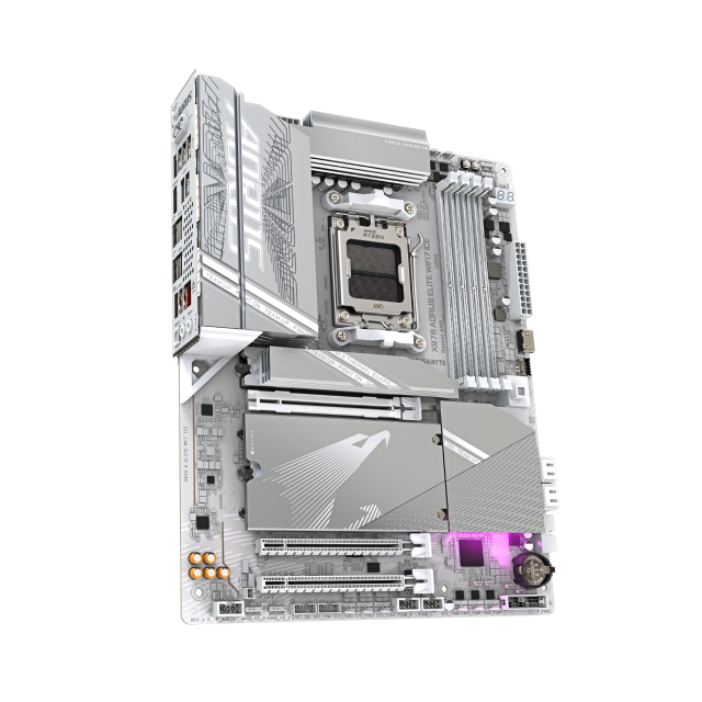 Tarjeta Madre GIGABYTE X870 AORUS ELITE WIFI7 ICE | ATX | Socket AM5 | Chipset AMD X870 | DDR5 (Hasta 256GB) | HDMI / USB-C | Wi-Fi 7 | Bluetooth 5.4 | Blanco | X870 A ELITE WF7 ICE