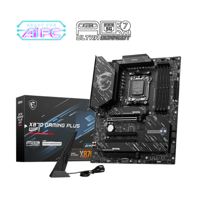 Tarjeta Madre MSI X870 GAMING PLUS WIFI | ATX | Socket AM5 | DDR5 hasta 128GB | HDMI / DisplayPort | Chipset AMD X870 | X870 GAMING PLUS WIFI