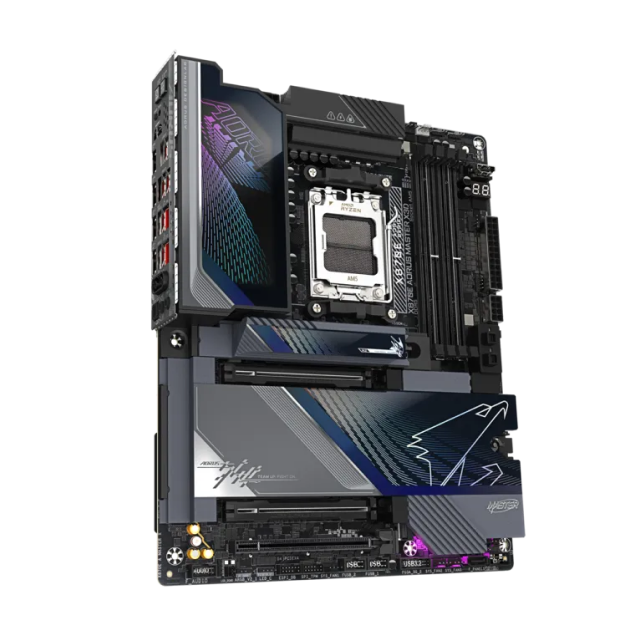 Tarjeta Madre GIGABYTE AORUS MASTER X3D | ATX | Socket AM5 | Chipset AMD X870E | DDR5 (Hasta 256GB) | HDMI / USB-C | Wi-Fi 7 | Bluetooth 5.4 | Negro | X870E A MASTER X