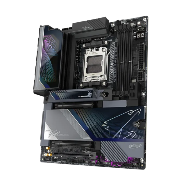 Tarjeta Madre GIGABYTE AORUS MASTER X3D | ATX | Socket AM5 | Chipset AMD X870E | DDR5 (Hasta 256GB) | HDMI / USB-C | Wi-Fi 7 | Bluetooth 5.4 | Negro | X870E A MASTER X