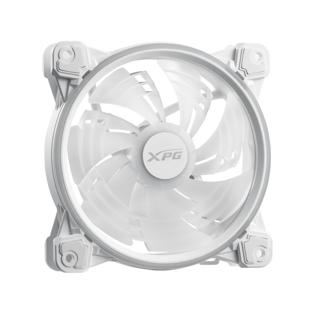 Ventilador Adata XPG Hurricane 120 ARGB PWN | 120mm | 4-Pines |  600 - 2000 RPM | Color Blanco | HURRICANE120ARGBPWM-WHCWW