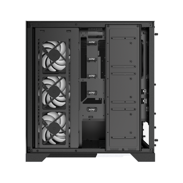 Gabinete ADATA XPG INVADER X Negro | ATX | 5 Ventiladores ARGB preinstalados | Conexión Trasera (Back Connect)| Incluye adaptador GPU Vertical | INVADERXMT-BKCWW