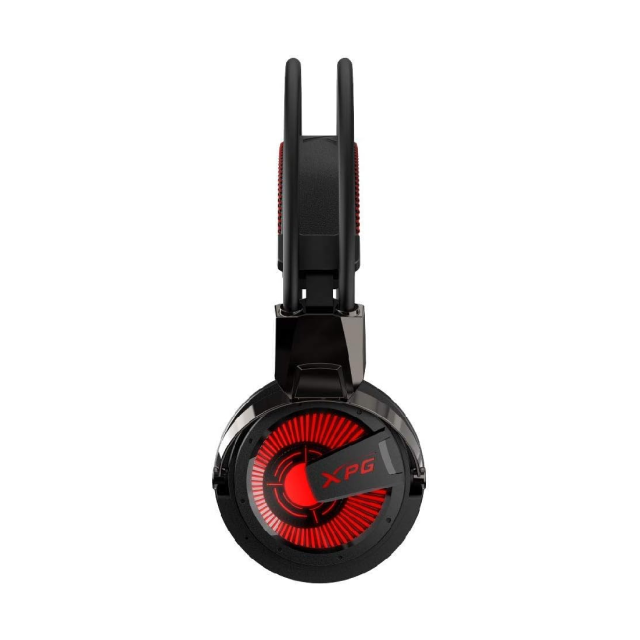 Diadema Gamer Alámbrica ADATA XPG PRECOG | Micrófono Desmontable con Tecnología de Cancelación de Ruido Ambiental (ENC) | Sonido Envolvente 7.1 | Incluye Estuche | Cable USB / Jack 3.5mm | PC / Móvil / Nintendo Switch / PS4 | LED Rojo | Negro | XPG PRECOG