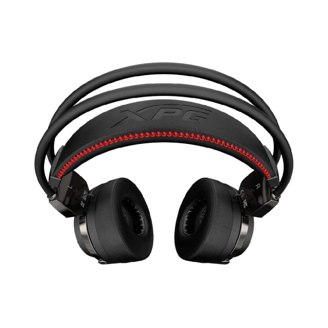 Diadema Gamer Alámbrica ADATA XPG PRECOG | Micrófono Desmontable con Tecnología de Cancelación de Ruido Ambiental (ENC) | Sonido Envolvente 7.1 | Incluye Estuche | Cable USB / Jack 3.5mm | PC / Móvil / Nintendo Switch / PS4 | LED Rojo | Negro | XPG PRECOG