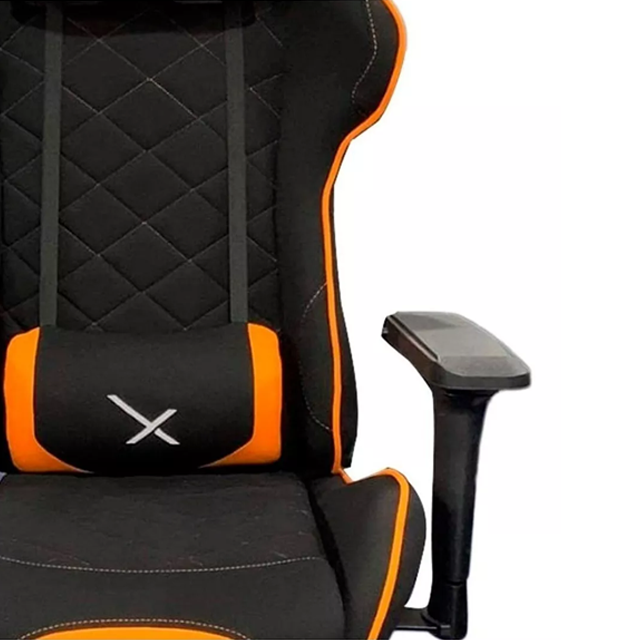 SILLA GAMER XZEAL XZ25 | NEGRO / NARANJA | MATERIAL TEXTIL | BASE METALICA | XZSXZ25O