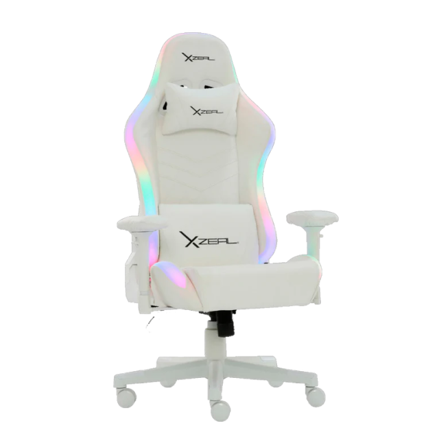 Silla Gamer Xzeal XZ15W | RGB Vinil Blanco | 150kg | XZSXZ15W