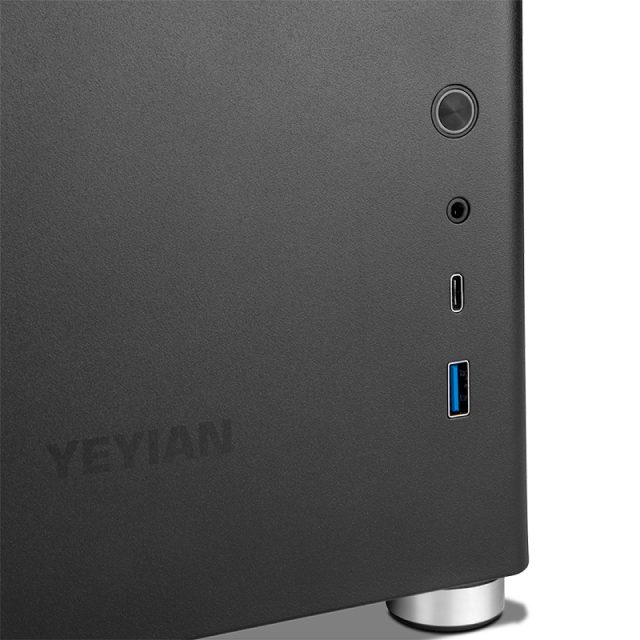Gabinete Yeyian Hussar | Mini-Tower | Micro-ATX / Mini-ITX | USB 3.0 | 1 Ventilador Instalado | Sin Fuente | Negro | YCM-ATXAW-01