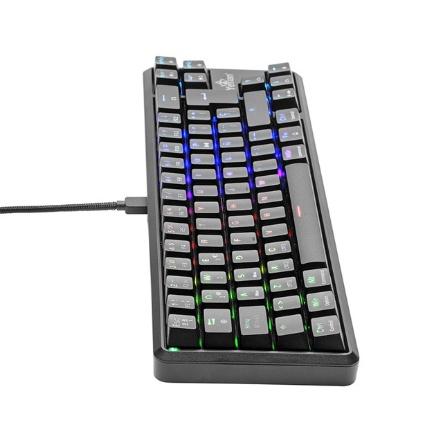 Teclado Gamer Bluetooth Yeyian Akil Series 3500 - Mecánico - Switch Azul - 65% TKL - Negro - LED RGB - YTM-28210B