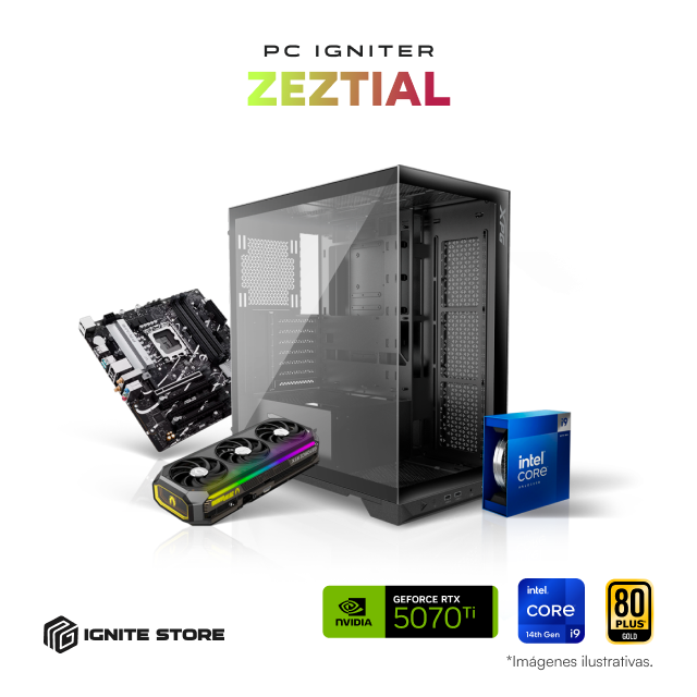 PC Igniter Zeztial | Core i9 14900K | RTX 5070 Ti 16GB | 32GB de RAM | SSD 1TB