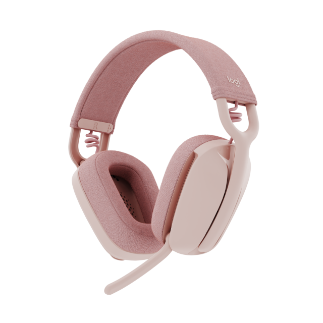 Diadema Inalámbrica Logitech Zone Vibe 100 | Micrófono Omnidireccional | Bluetooth 5.2 | Carga USB-C | Color Rosa | 981-001223