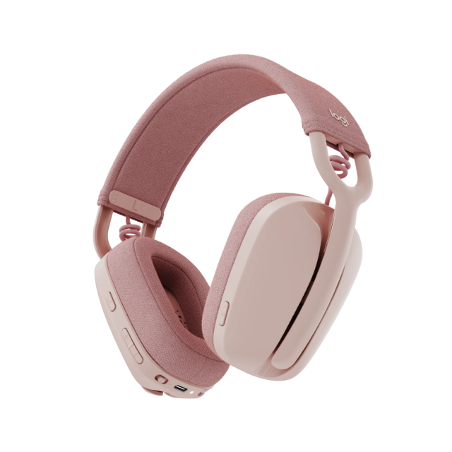 Diadema Inalámbrica Logitech Zone Vibe 100 | Micrófono Omnidireccional | Bluetooth 5.2 | Carga USB-C | Color Rosa | 981-001223