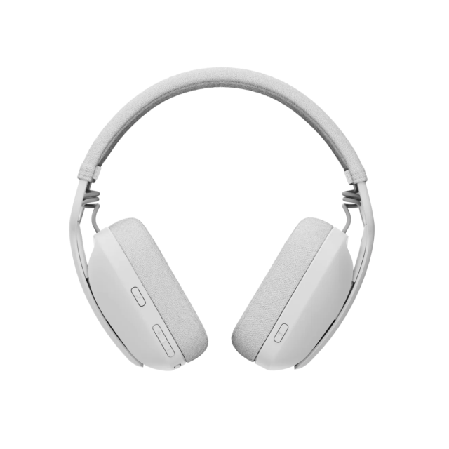 Diadema Inalámbrica Logitech ZONE VIBE 100 | Bluetooth | Carga USB -C | Micrófonos Omnidireccionales | Color Blanco Crudo | 981-001218