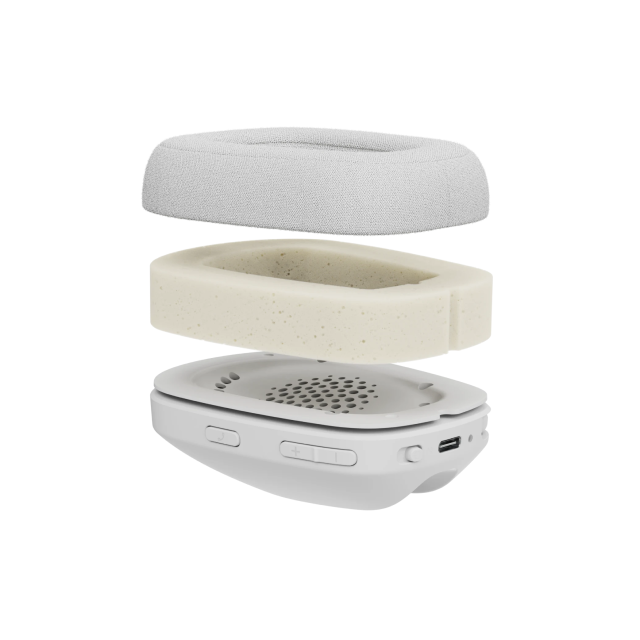 Diadema Inalámbrica Logitech ZONE VIBE 100 | Bluetooth | Carga USB -C | Micrófonos Omnidireccionales | Color Blanco Crudo | 981-001218