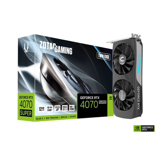 Tarjeta de Video ZOTAC GAMING RTX 4070 SUPER Twin Edge | 12GB GDDR6X | 192-bit | ZT-D40720E-10M