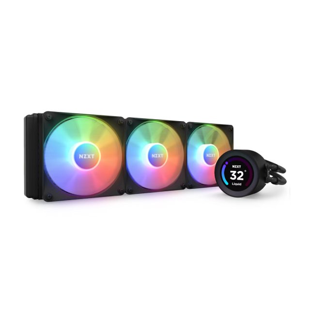 Enfriamiento Liquido NZXT Kraken Elite 360 RGB (2023) | Negro | 360mm | 3 Ventiladores RGB | Pantalla LCD | RL-KR36E-B1