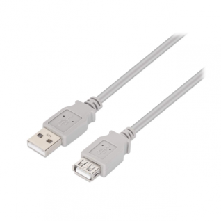 Cable Manhattan USB-A (Macho) - USB-A (Hembra) | 1.8 metros | Color Gris | 165211