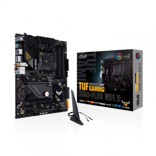 Tarjeta Madre ASUS TUF GAMING B550-PLUS WIFI II | ATX | AM4 | DDR4  x 4 (Hasta 128GB) | Wi-Fi 6 / Bluetooth v5.1 | TUF GAMING B550-PLUS WIFI II