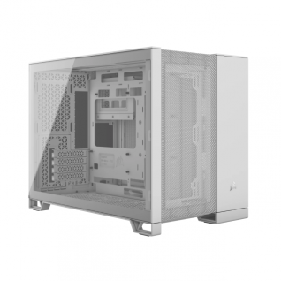 Gabinete Corsair 2500D AIRFLOW | Mini-ATX / Mini-ITX | Back Connect | Cristal Templado | Color Blanco | CC-9011264-WW