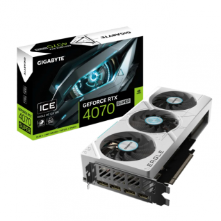 Tarjeta de Video GIGABYTE NVIDIA GeForce RTX™ 4070 SUPER EAGLE OC ICE 12G | 12GB 192-bits GDDR6X | GV-N407SEAGLEOC ICE-12GD 