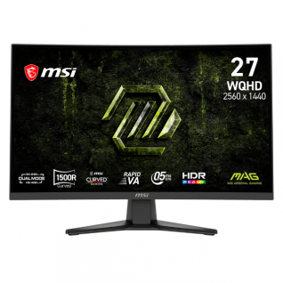 Monitor Gamer MSI MAG 275CQDF X24 | Pantalla Curva 27" Rapid VA | Resoluci&oacute;n QHD | Dual Mode QHD 240 Hz / HD 400 Hz | Tiempo de Respuesta 0.5 ms | HDR Ready | MAG 275CQDF X24