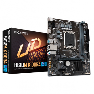 Tarjeta Madre Gigabyte H610M K DDR4 | Micro-ATX | LGA1700 | Up to 64GB DDR4 | H610M K DDR4
