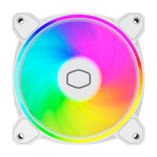 Ventilador Cooler Master MasterFan MF120 Halo² │ ARGB Gen 2 LED Rings │ 120mm │ 1600rpm Dynamic PWM │ Liquid and Air Cooler │ Blanco │ MFL-B2DW-21NP2-R2