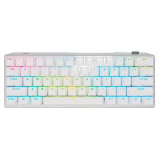 TECLADO INALAMBRICO MECANICO CORSAIR K70 PRO MINI WIRELESS RGB 60 BLANCO HOT SWAP SWITCH CHERRY RED 2.4GHz/BLUETOOTH (INGLÉS) / CH-9189110-NA