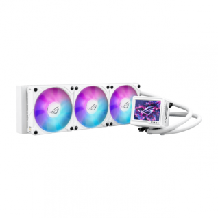 Enfriamiento Líquido ASUS ROG Ryujin III 360 ARGB Extreme White Edition | 3x120mm | 0 - 2800 RPM | AM5/AM4 | LGA 1851 / 1700 | Display LCD Personalizable | Color Blanco | 90RC0132- M0AAY0