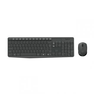 Kit de Teclado y Mouse Logitech MK235 | Inalámbrico (Nanoreceptor USB) | Teclado numérico en Español | Baterías Incluidas | Color Negro | 920-007901 