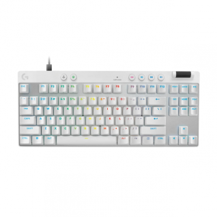 Teclado Alámbrico Logitech PRO X TKL RAPID | Interruptores magnético-analógicos | Color Blanco | Inglés | 920-013132