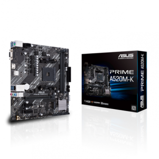 Tarjeta Madre ASUS PRIME A520M-K | micro ATX | AMD A520 | AM4 | DDR4 | HDMI 2.1 x 1 | PRIME A520M-K