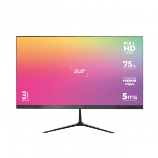 Monitor Plano Acteck LED | 21.5" | Full HD | Widescreen | 75Hz | HDMI | Negro | AC-933858