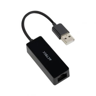 Adaptador USB-A a Ethernet RJ45 Acteck Shift Plus AE420 | 10 / 100 Mbps | Para Laptop / PC | Plug & Play | Negro | AC-934732