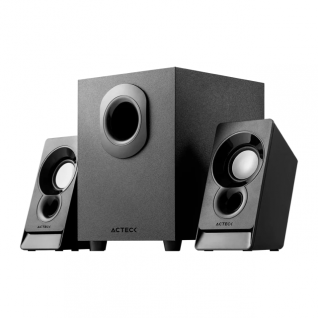 Bocinas Al&aacute;mbricas Acteck Elant ACT AS470 | Sistema 2.1 con Subwoofer | 6W RMS | Conector 3.5 mm | Color Negro | AC-935241