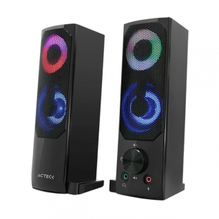 Bocinas Acteck Elant Brick AS450 | 3.5 mm | Estéreo 2.0 | 6 W | Negro | AC-935258