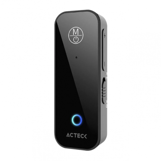 Receptor y Transmisor Bluetooth Acteck Shift Plus AB424 | Convierte Dispositivos de Audio con Entrada 3.5mm a Bluetooth 5.1| Controles de Volumen | Puerto de Carga USB-C | Negro | AC-939775