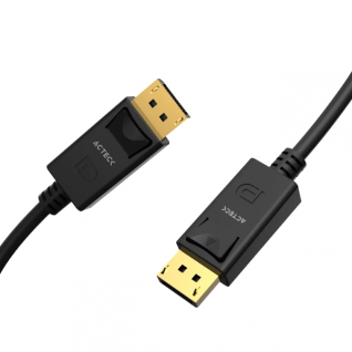 Cable DisplayPort a DisplayPort Acteck Linx Plus DP422-1 | Macho a Macho | 4K 60Hz | DisplayPort 1.2 | 17 Gbps | 1 m | Negro | AC-939805
