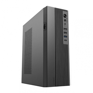 Gabinete Acteck Onex GS450 | Mini Torre Slim | Micro ATX / Mini ITX | 3 x USB-A / 1 x USB-C | Incluye Fuente de Poder Flex 400W | Lector de Tarjetas SD | Negro | AC-943086