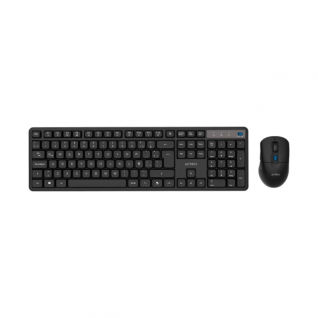 Kit de Teclado y Mouse Inal&aacute;mbrico Acteck Creator Silent Pro MK474 | Membrana | Completo / 100% | Teclas Silenciosas | Sensor &Oacute;ptico | 5000 DPI | Windows / Mac / Android | Bater&iacute;as Incluidas | Espa&ntilde;ol | Negro | AC-943505