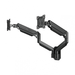Soporte de Pared para 2 Monitores Acteck Enforce Motion SM725 | 13" - 32" | Hasta 9 kg por Monitor | Compatible con VESA | Negro | AC-944762