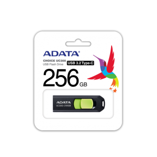 Memoria Flash Adata 256Gb - USB 3.2 Type-C - ACHO-UC300-256G-RBK/GN