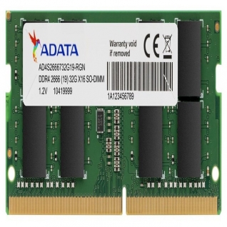 Memoria RAM SO-DIMM ADATA | 8GB | 2666 MT/s | DDR4 | Non-ECC | CL19 | AD4S26668G19-SGN