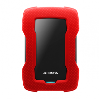 Disco Duro Externo ADATA HD330 | 1TB | USB 3.2 | Carcasa de Silicona Resistente a Impactos | Sensor de Impactos | Rojo | AHD330-1TU31-CRD